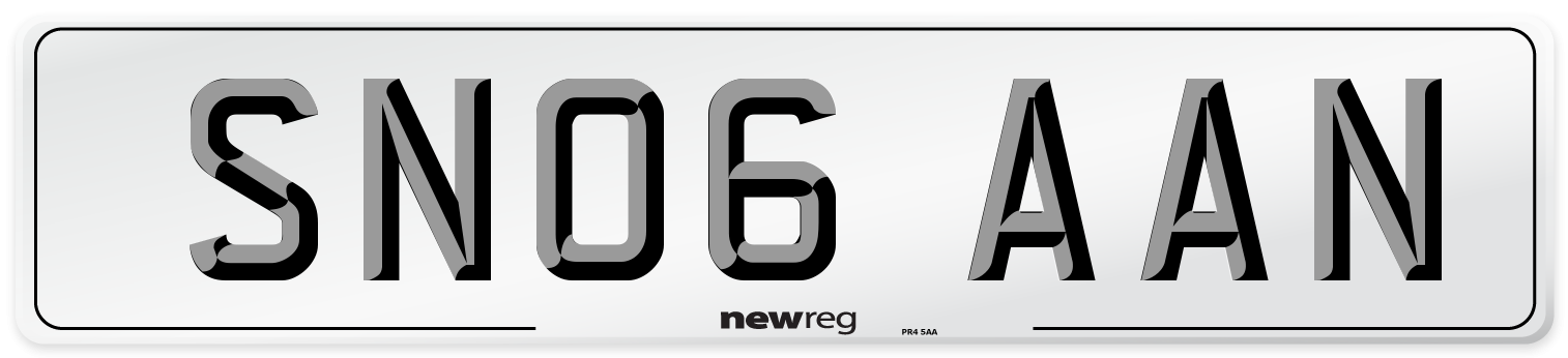 SN06 AAN Number Plate from New Reg